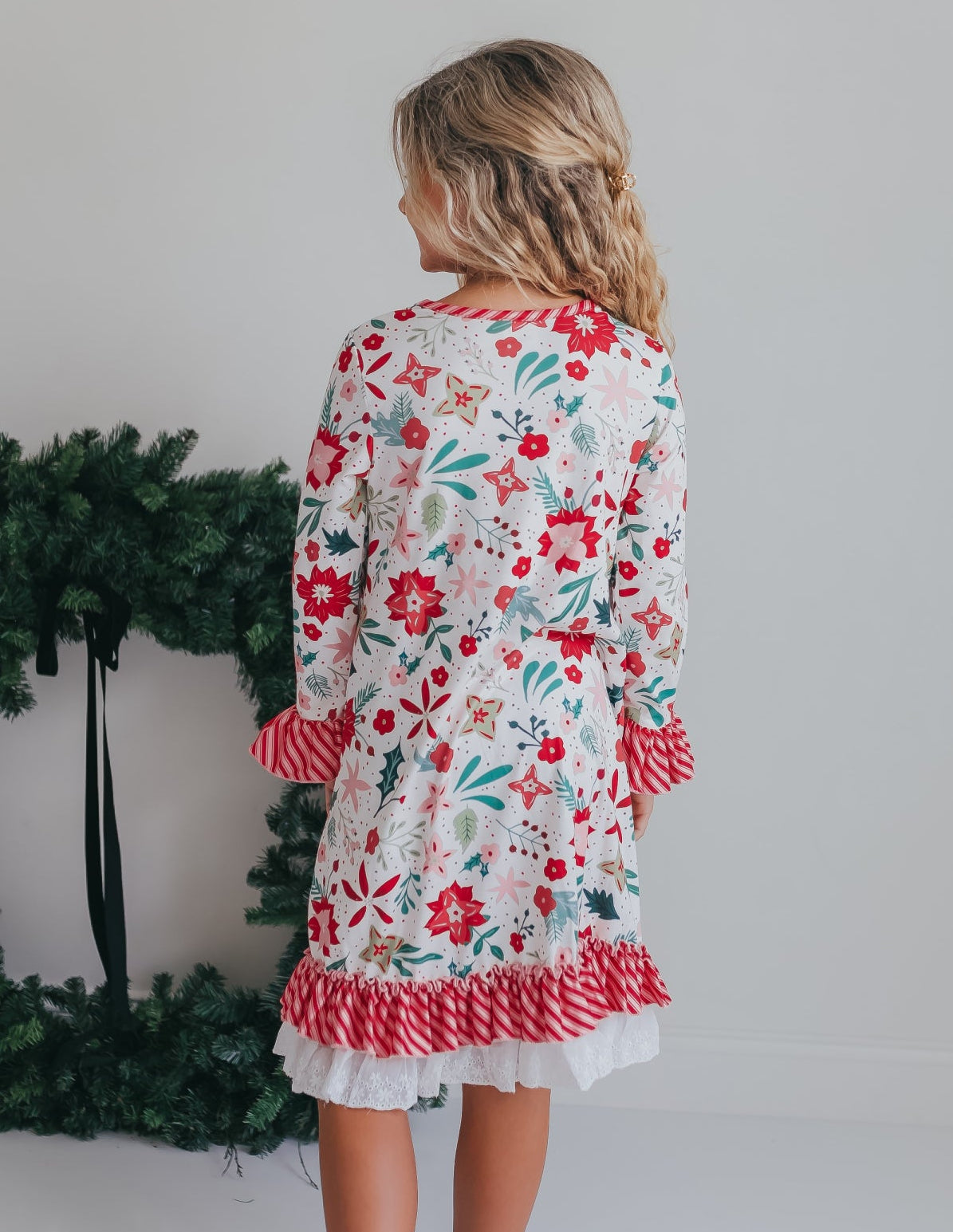 Christmas Flower Lounge Gown