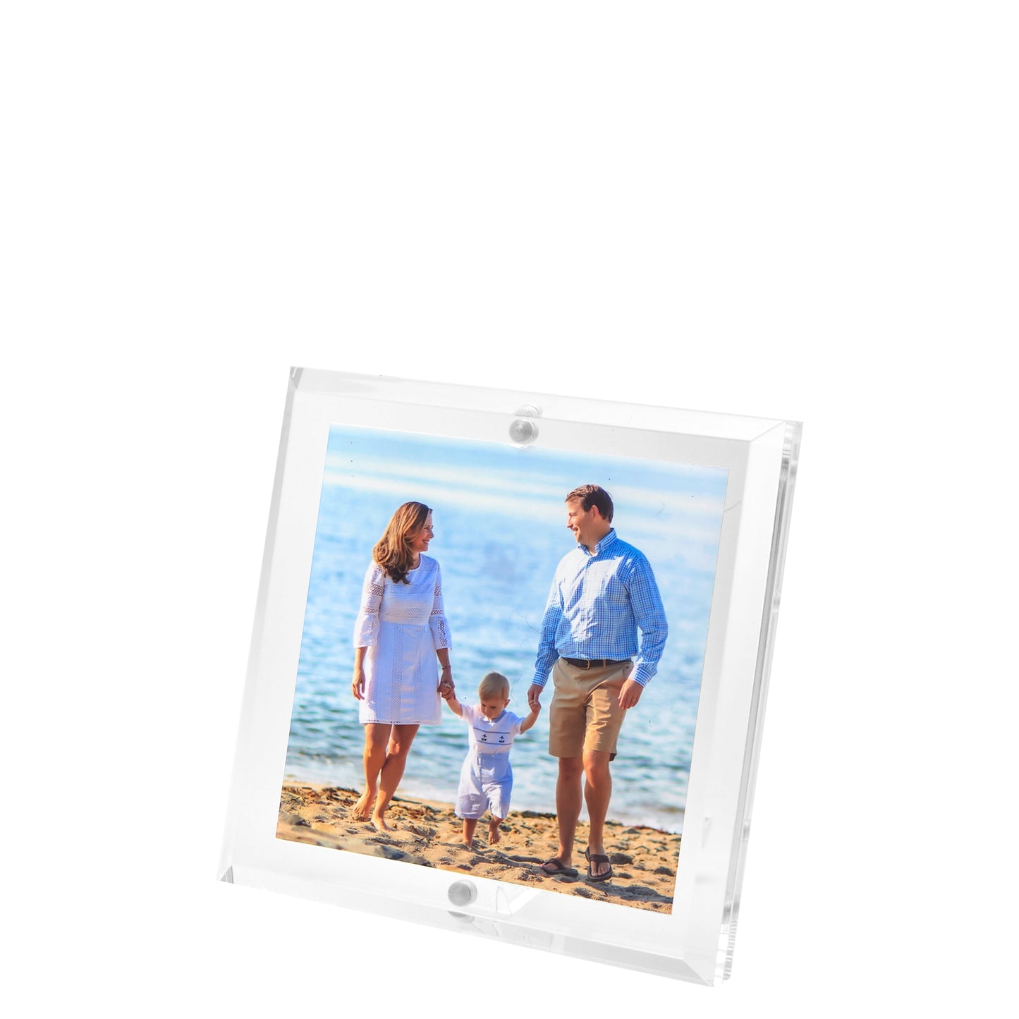 Clear Acrylic 4" x 4" Beveled Frame