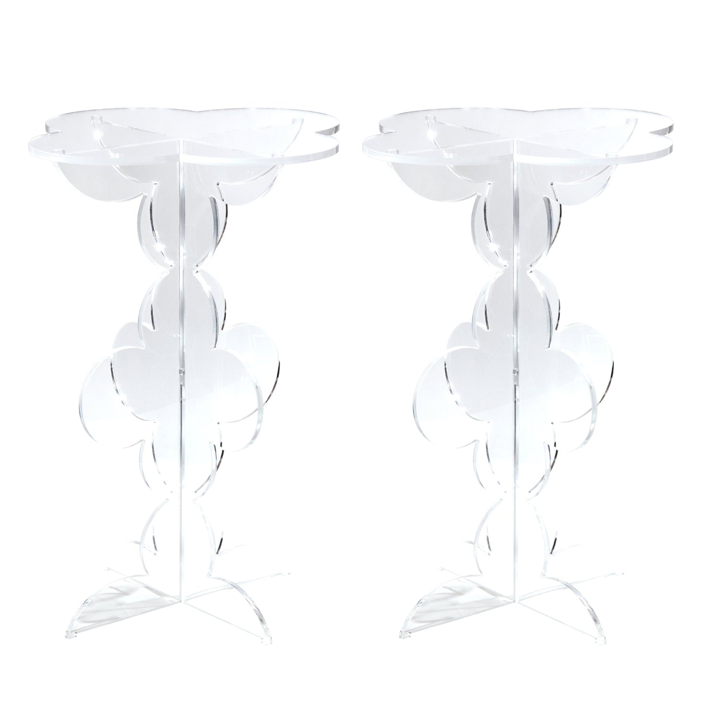 Clover Mahjong Acrylic Side Table (Set of 2)