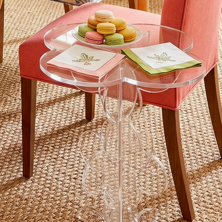 Clover Mahjong Acrylic Side Table (Set of 2)