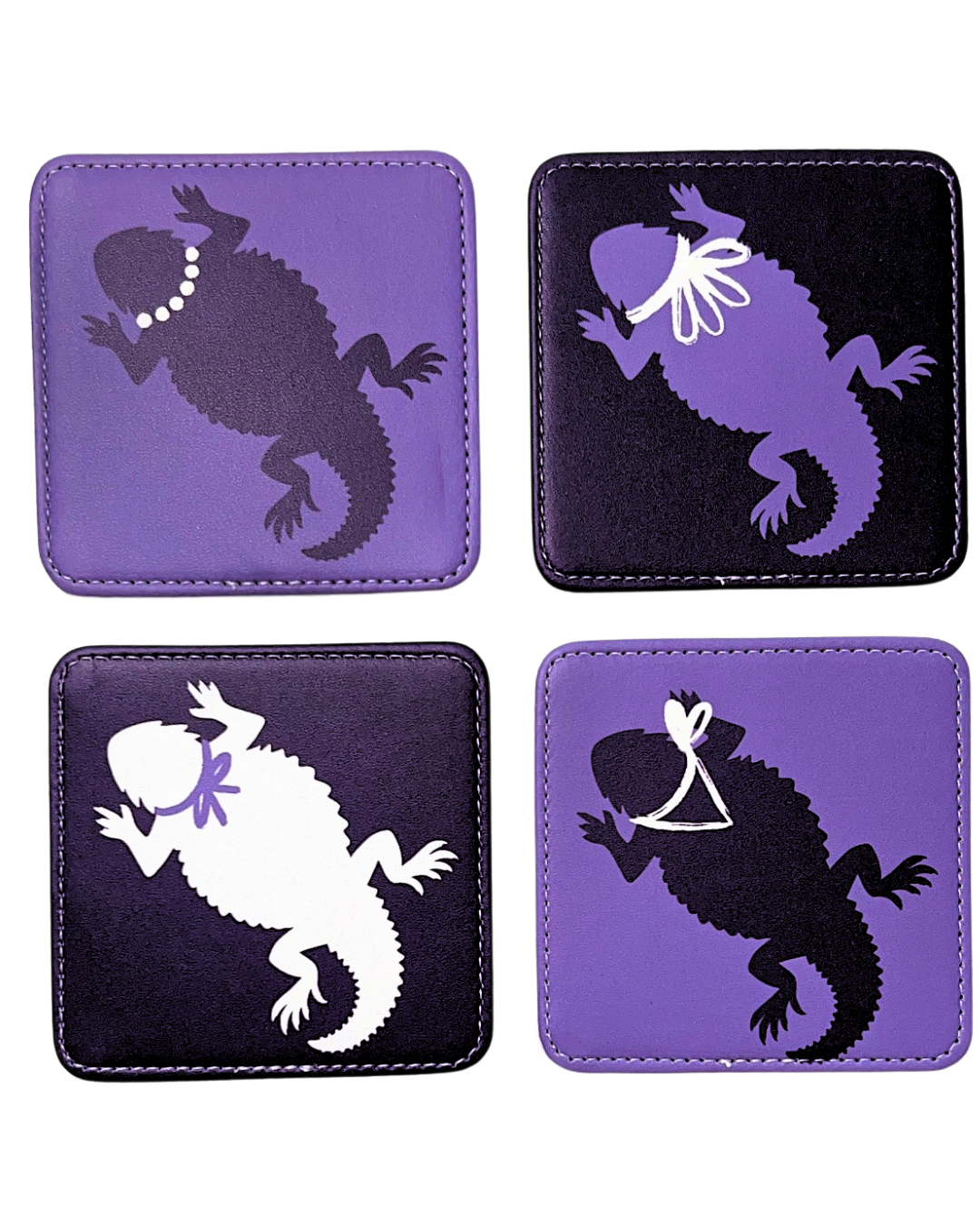 Spirit Frogs (TCU) Coasters, Set of 4