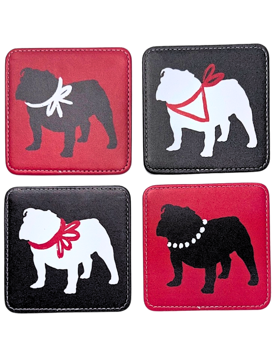 Georgia Bulldog Coasters, Set of 4