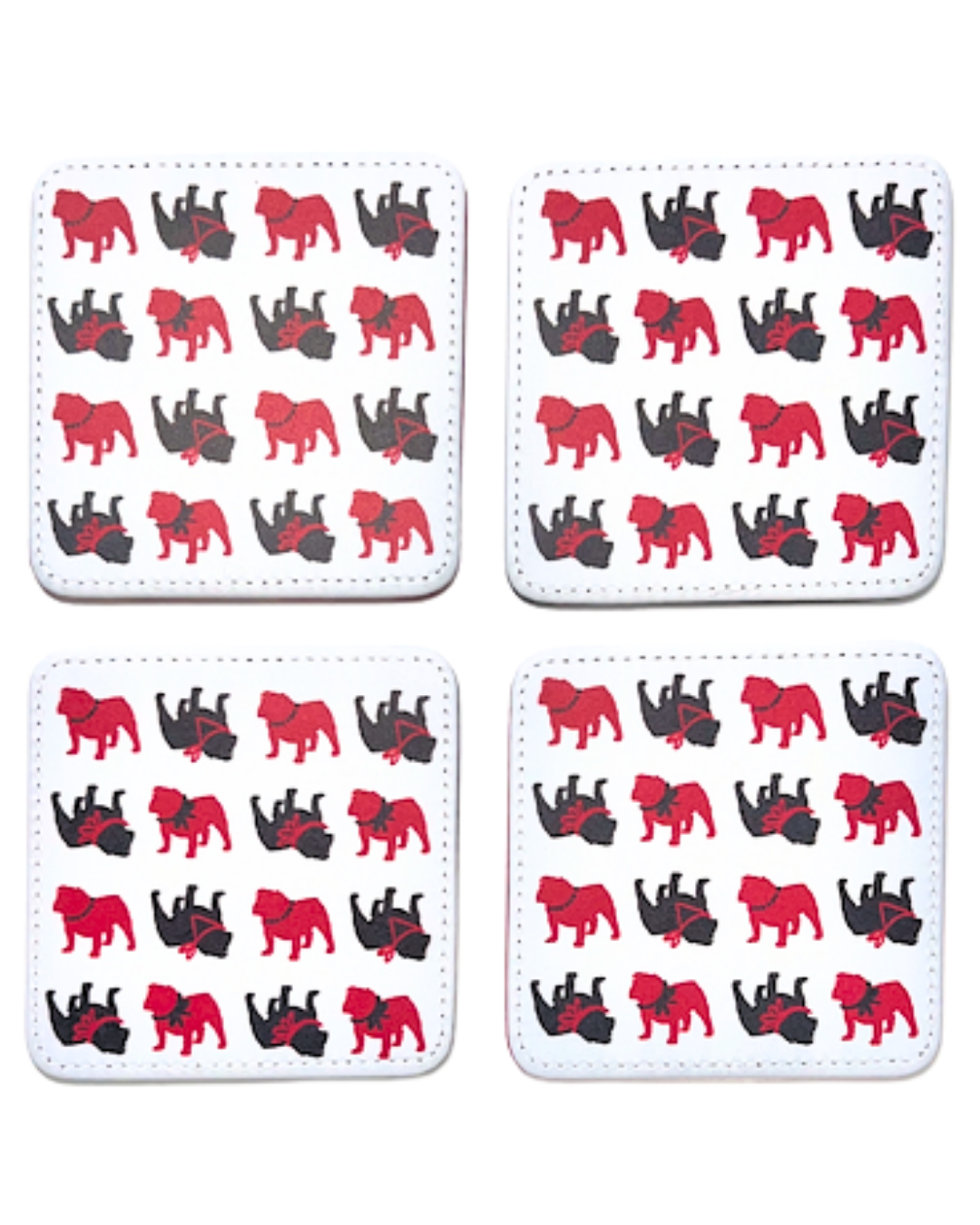 Georgia Bulldog Coasters, Set of 4