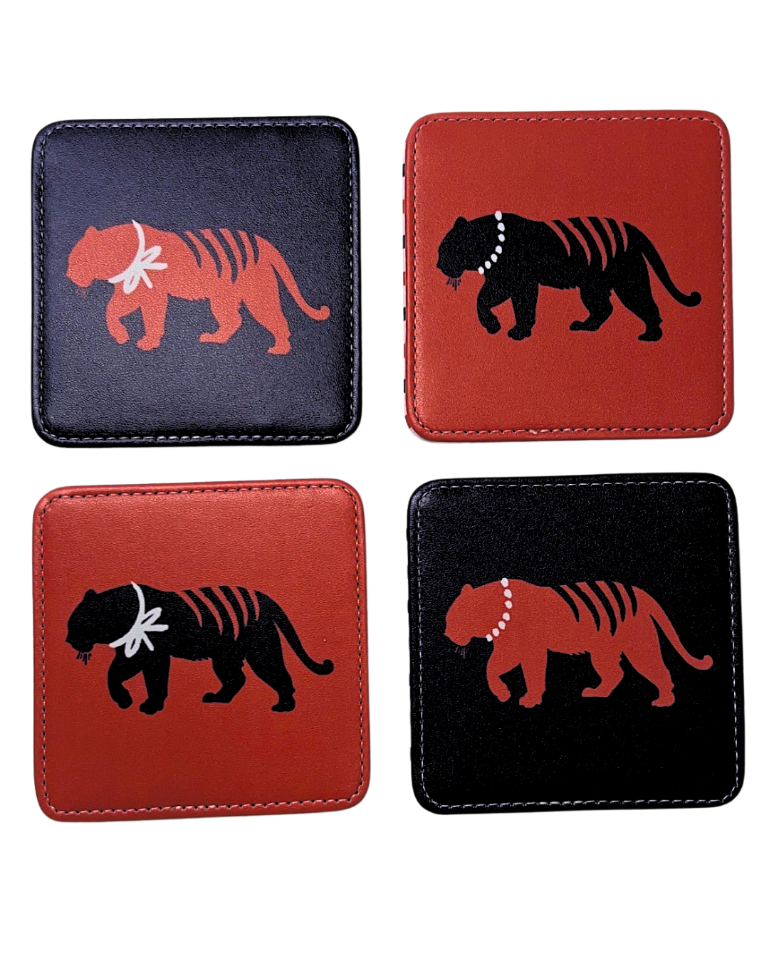 Spirit Tiger in Navy Coasters, Set of 4
