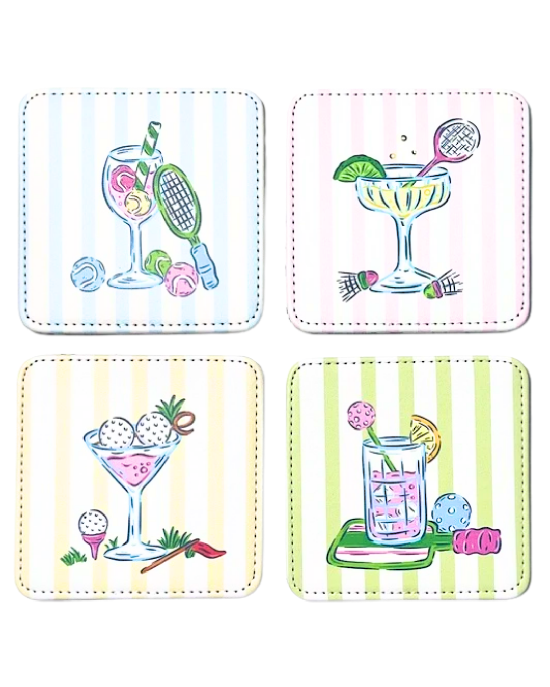 Country Club Coasters, Set of 4