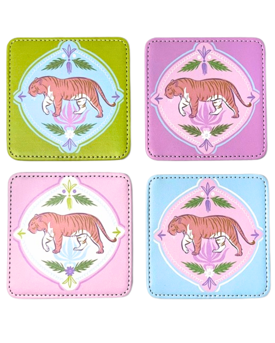 Moon Tiger Coasters, Set of 4