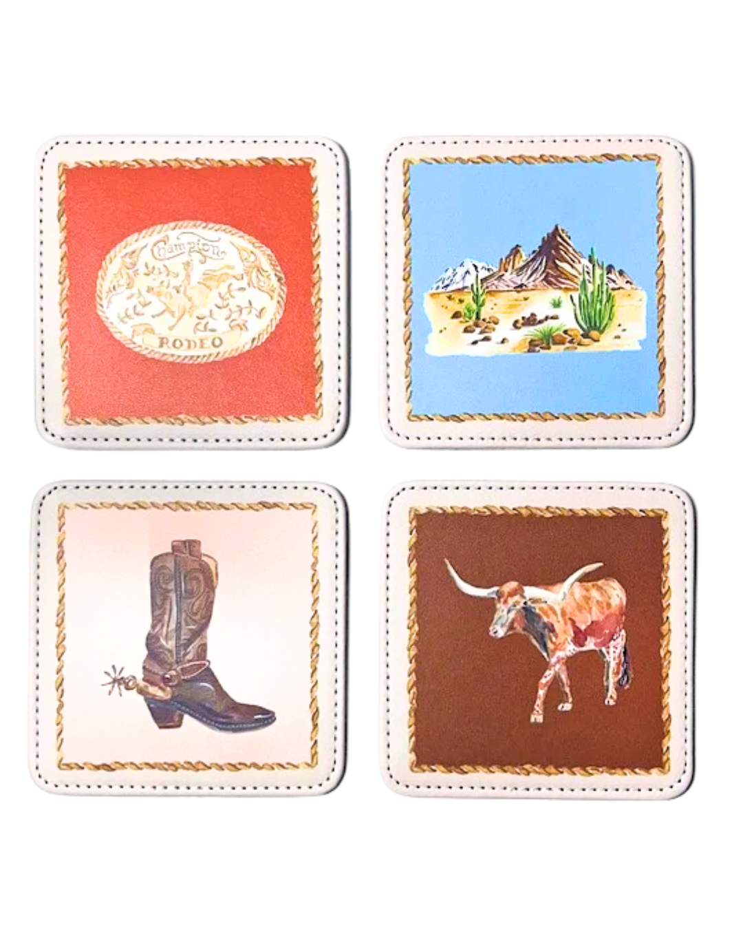 Cowboy Coasters, Set of 4