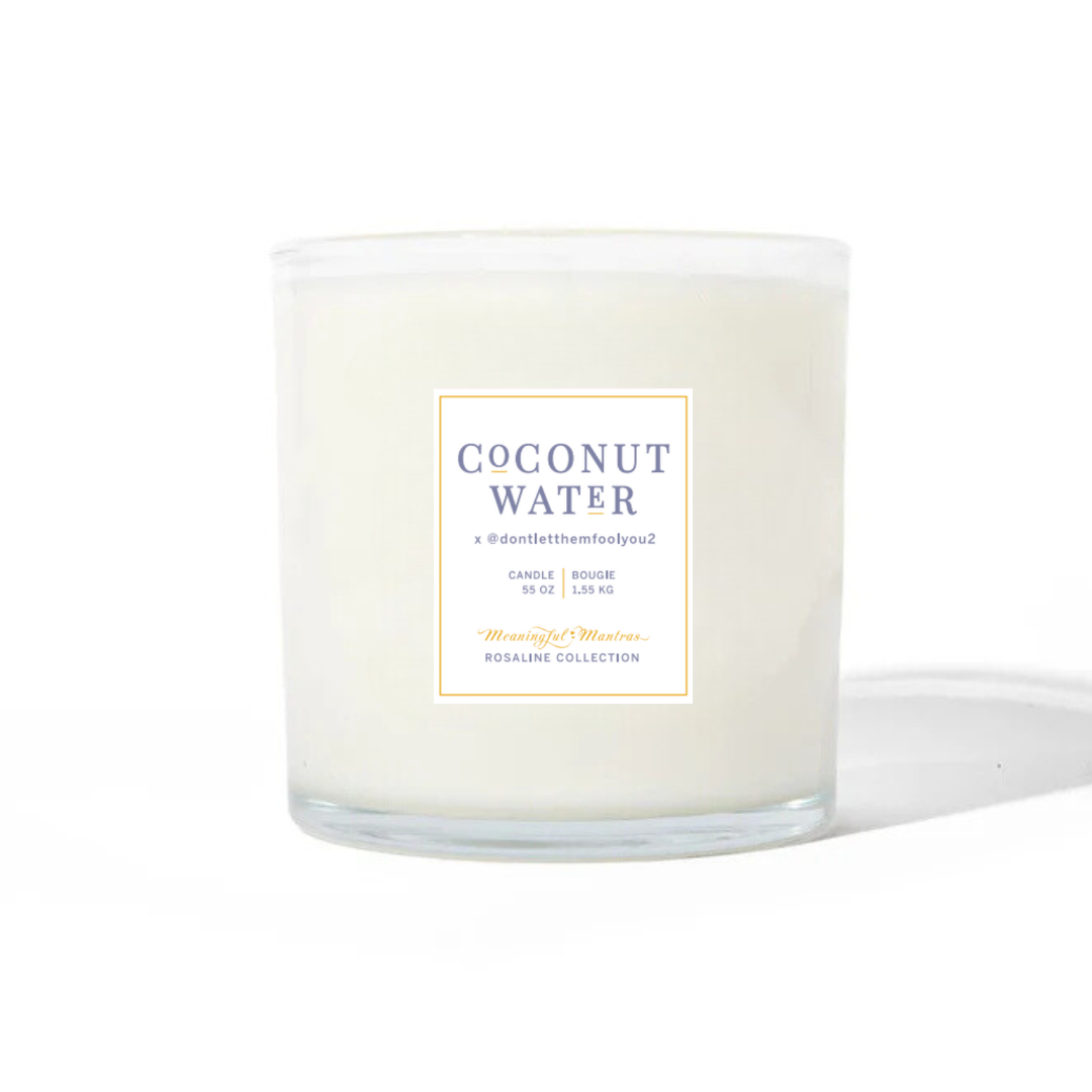 Coconut Water x @Dontletthemfoolyou2 Natural Candle 55oz Rosaline Collection
