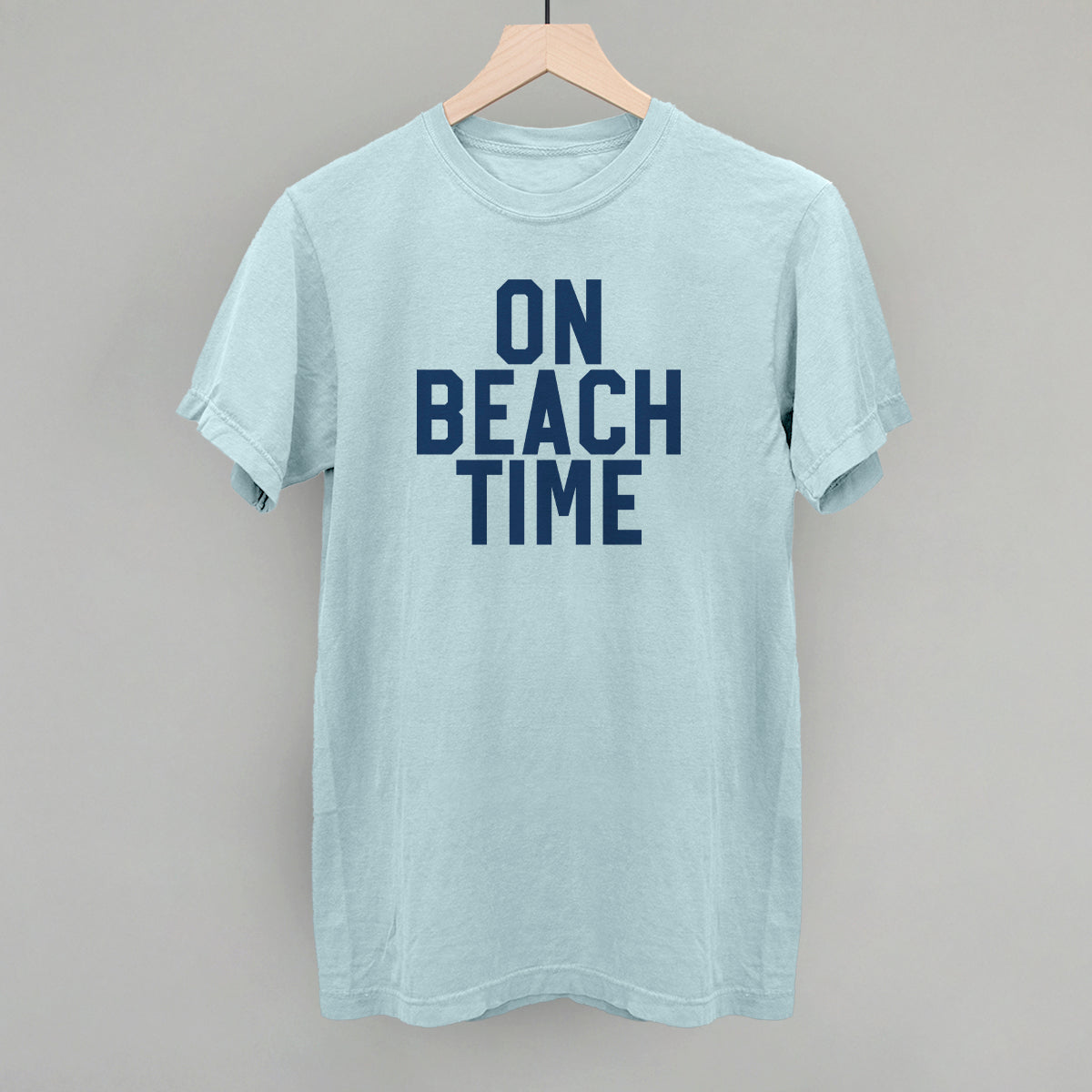 On Beach Time Block Letters