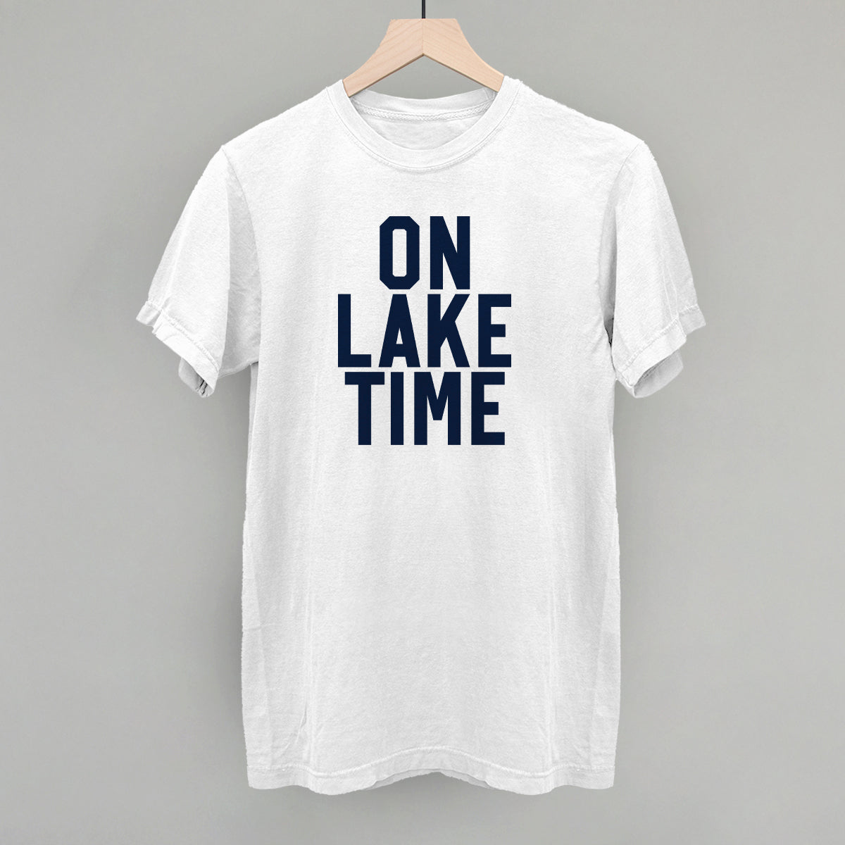 On Lake Time Block Letters