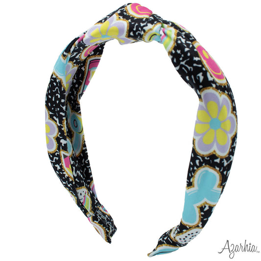 Top Knot Headband – Composition Collage Print
