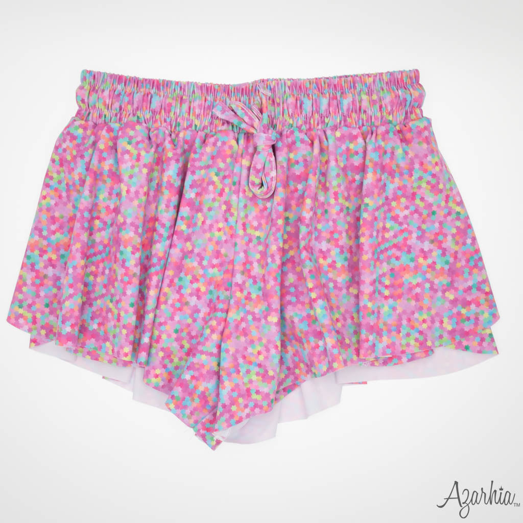 Confetti Stars Butterfly Flowy Short