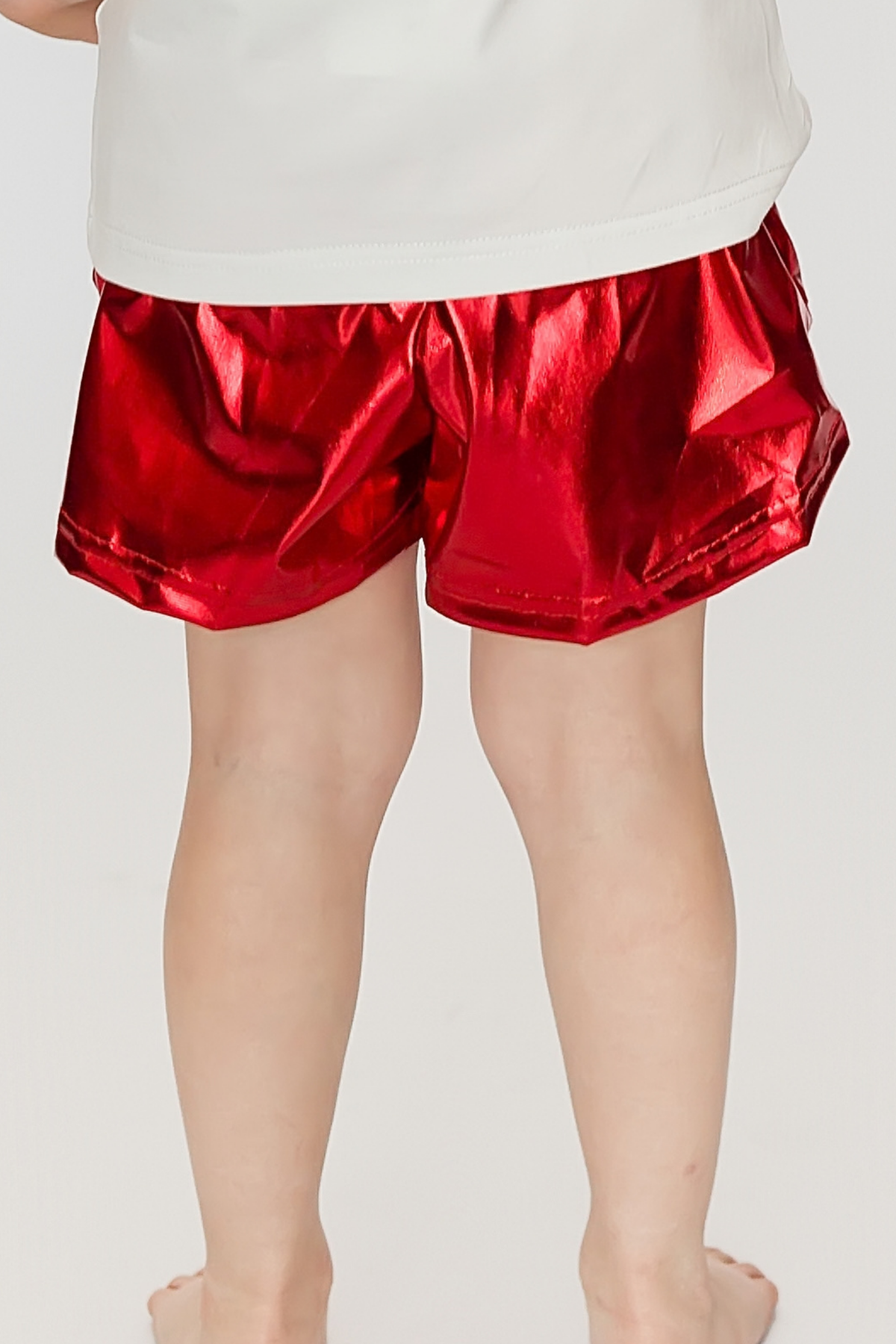 Kids' Metallic Swing Shorts - Red