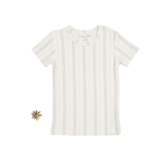 The Printed Short Sleeve Tee - Mist Stripe
