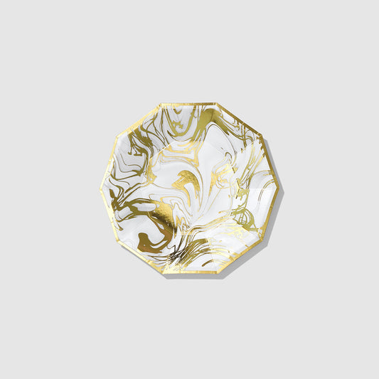 Carrara Marble Small Plates (10 per pack)