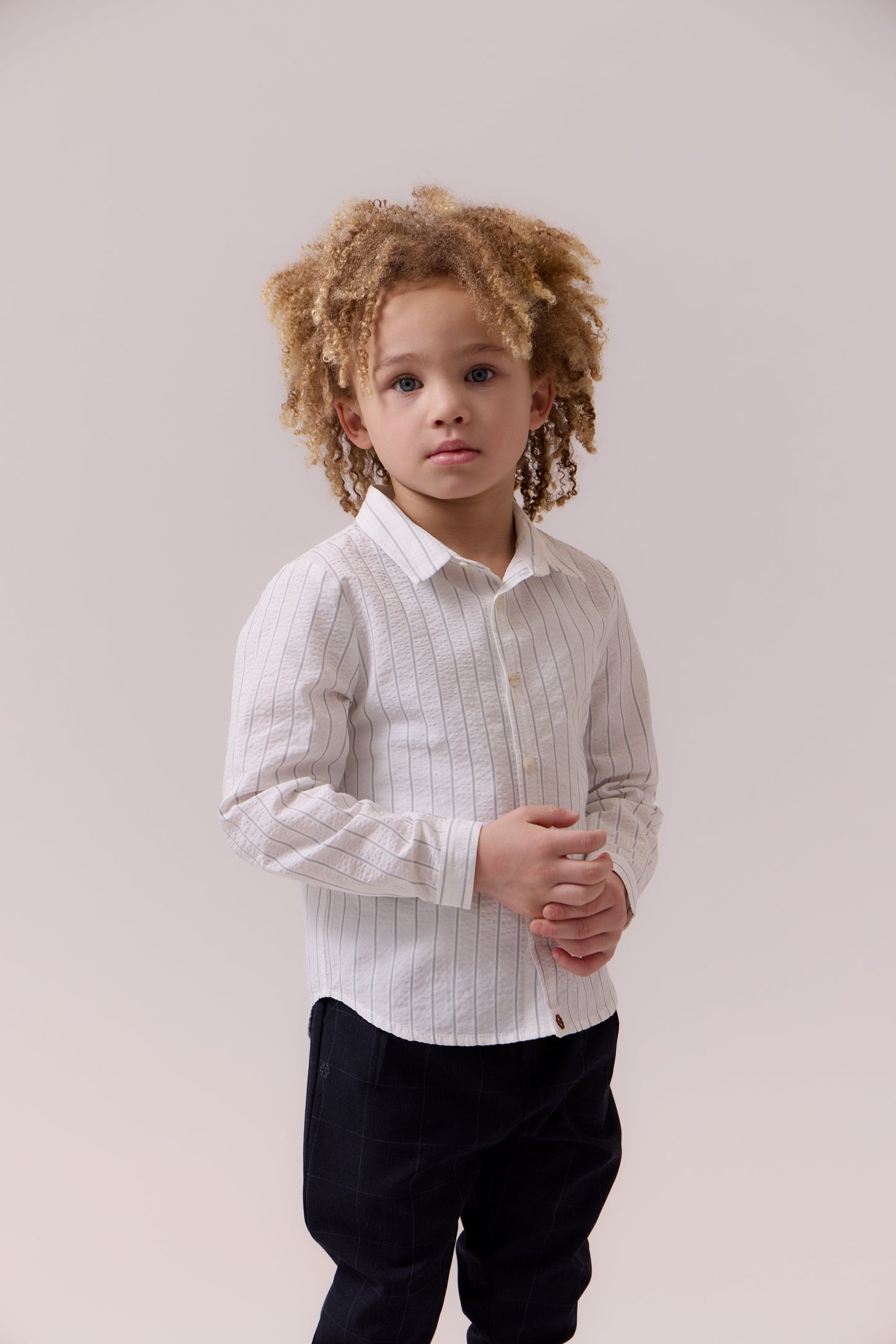Leo Stripe Shirt - White