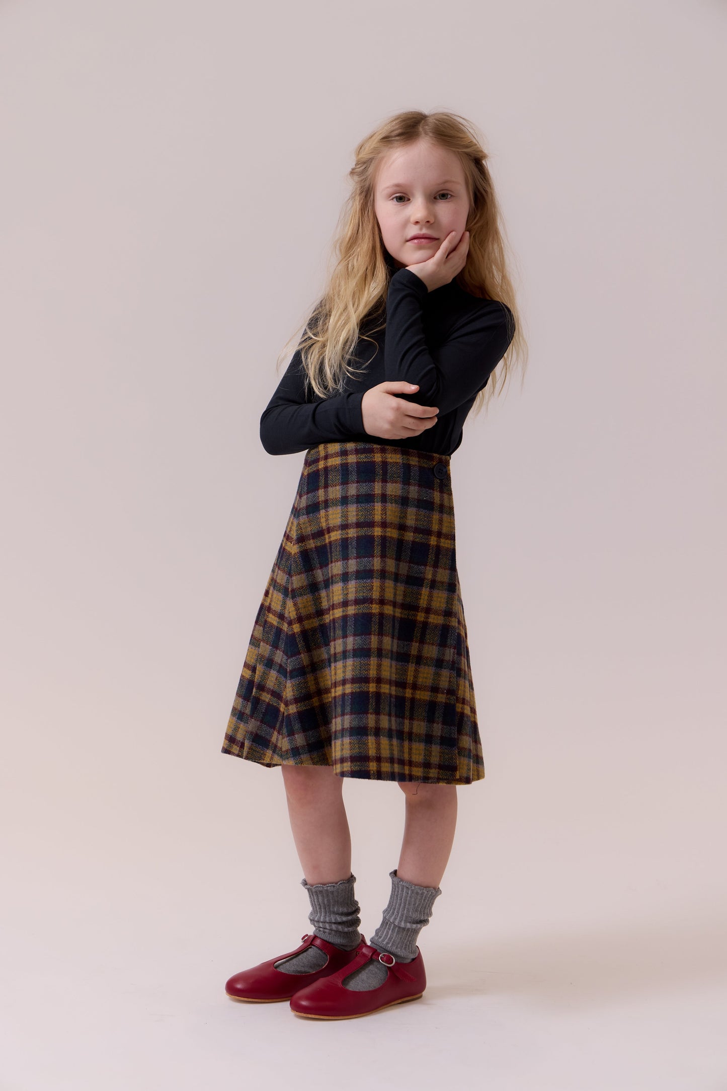 Aria Plaid Wrap Skirt