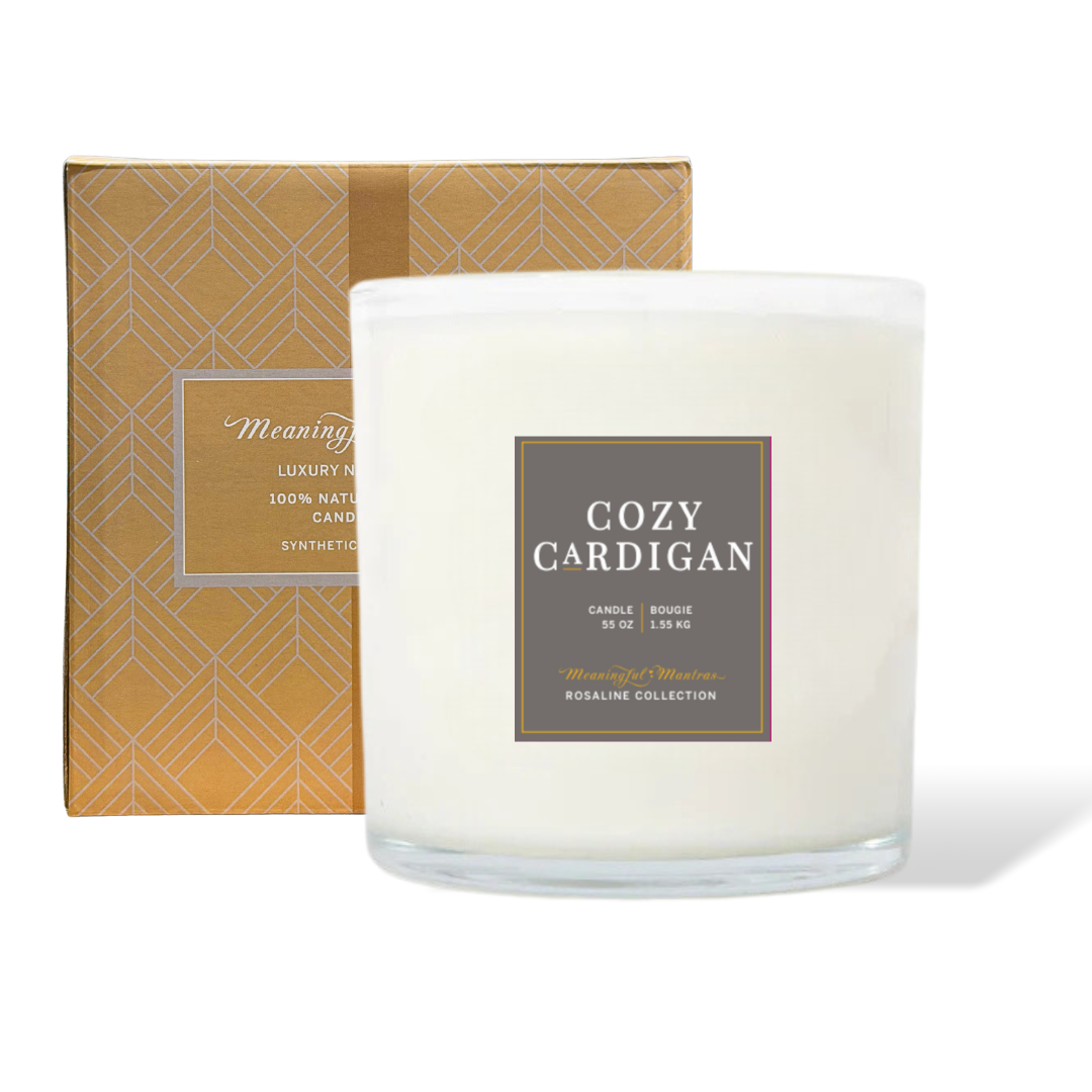 Cozy Cardigan Natural Candle 55oz Rosaline Collection