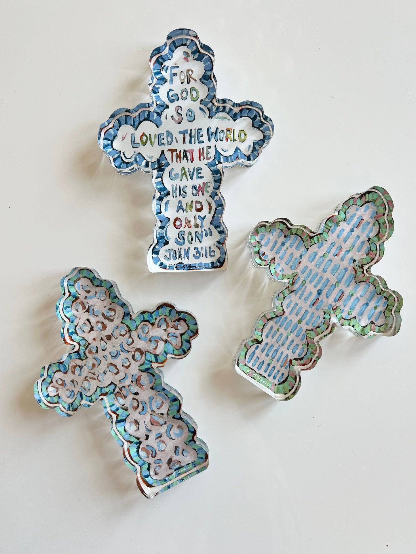 Faithful Cross I Acrylic Tabletop Art