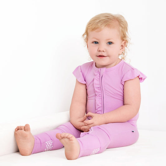 Lavender Haze Ruffle Zippy Romper