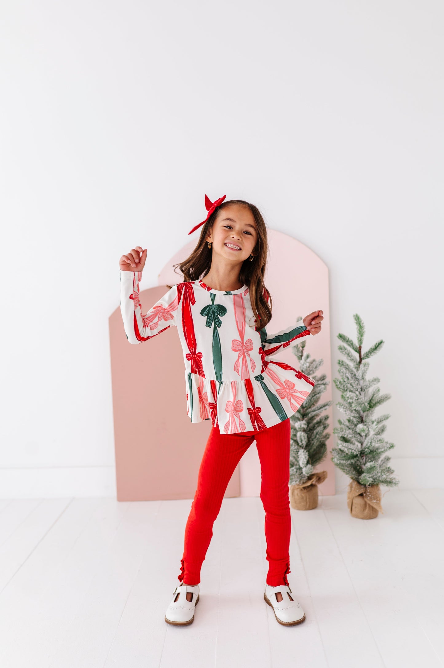 Holly Red | Ribbed SLIM LEGGINGS