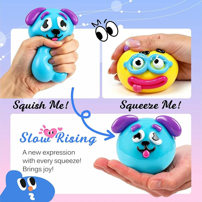 Funny Face Expressions Squishy Ball – Slow Rising Sensory Stress Toy