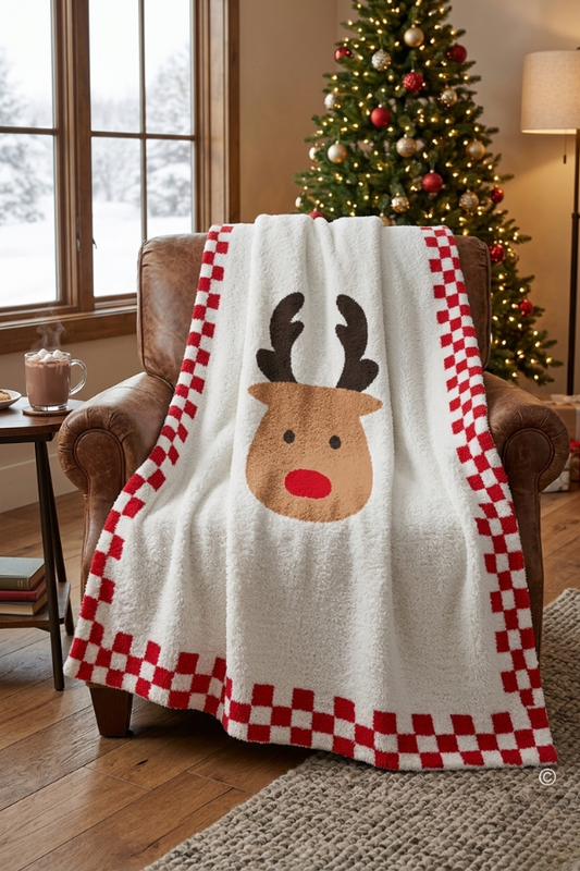 SC - ETA 9/30-10/14 Santa's Sweetheart Reindeer Blanket