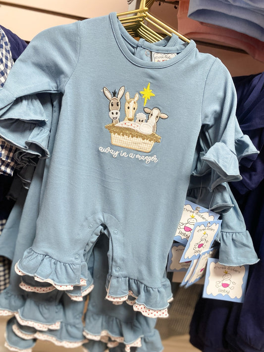 Away in a Manger Girls Romper