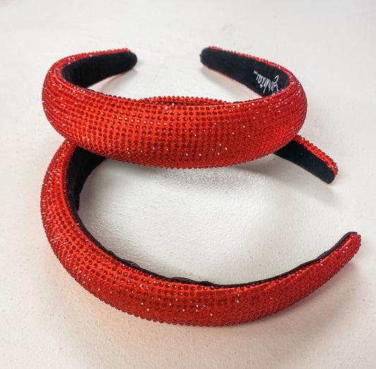 Rhinestone Headband-Red