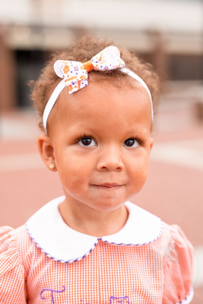 LSU Tigers Baby Hair Bow Headband – Purple & Gold Logo Print by Wee Ones