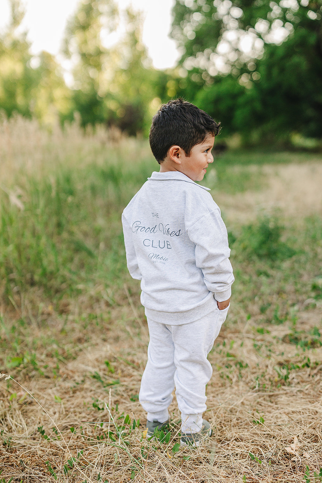 Good Vibes Quarter Zip French Terry Set