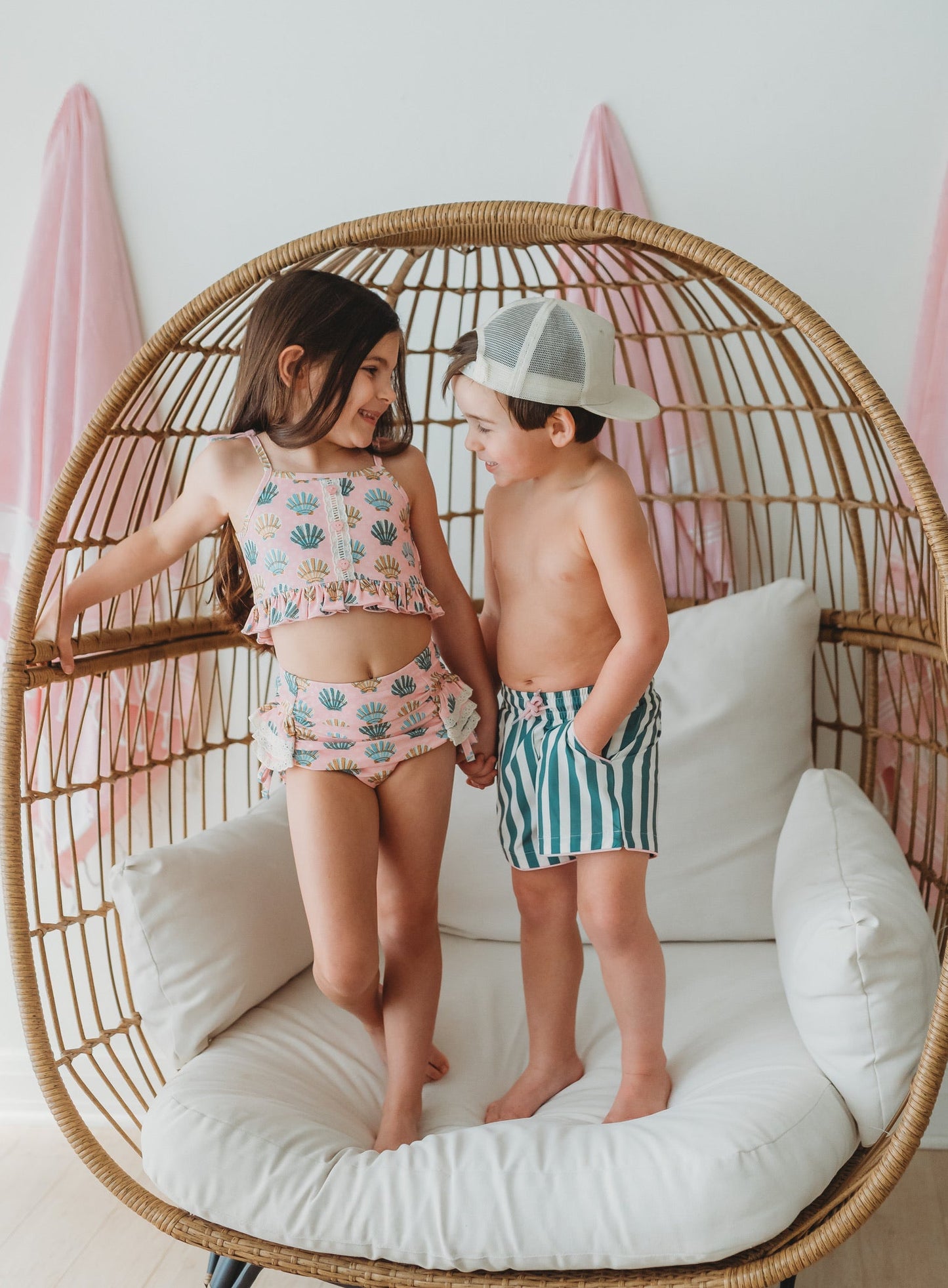 Seashell Sorbet High Waisted Bikini