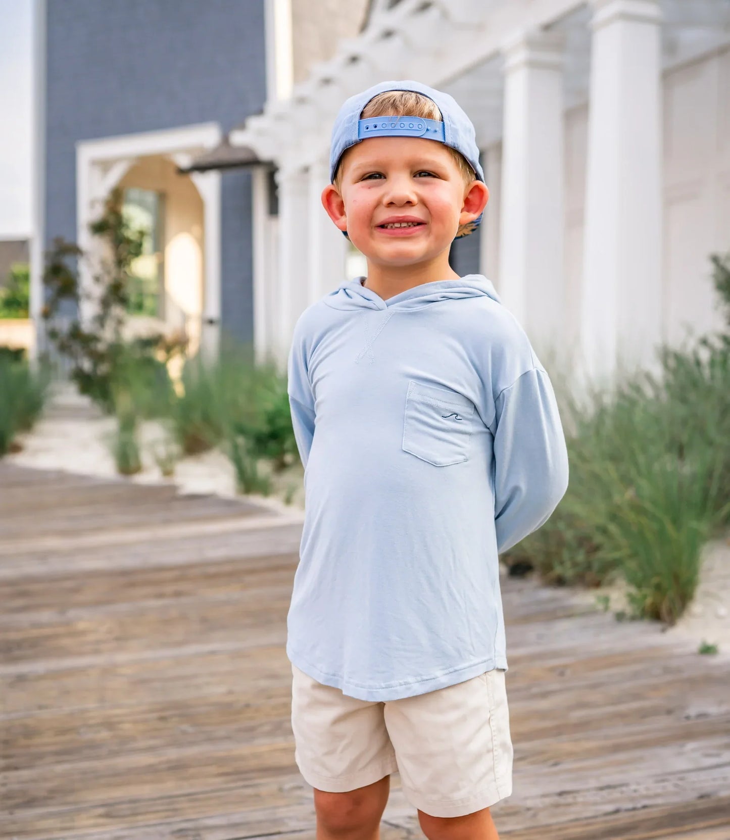 Kid's Breezy Bamboo Hoodie Sky Blue