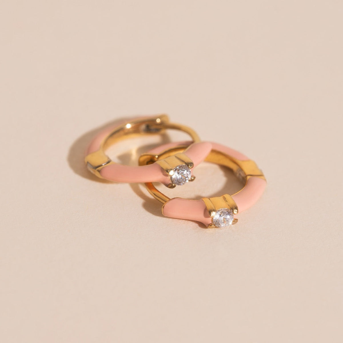Color Pop Crystal Huggie Hoop Earrings