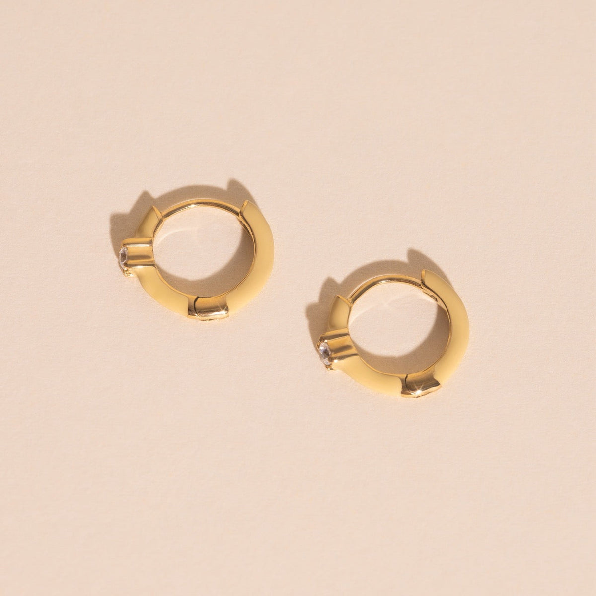 Color Pop Crystal Huggie Hoop Earrings