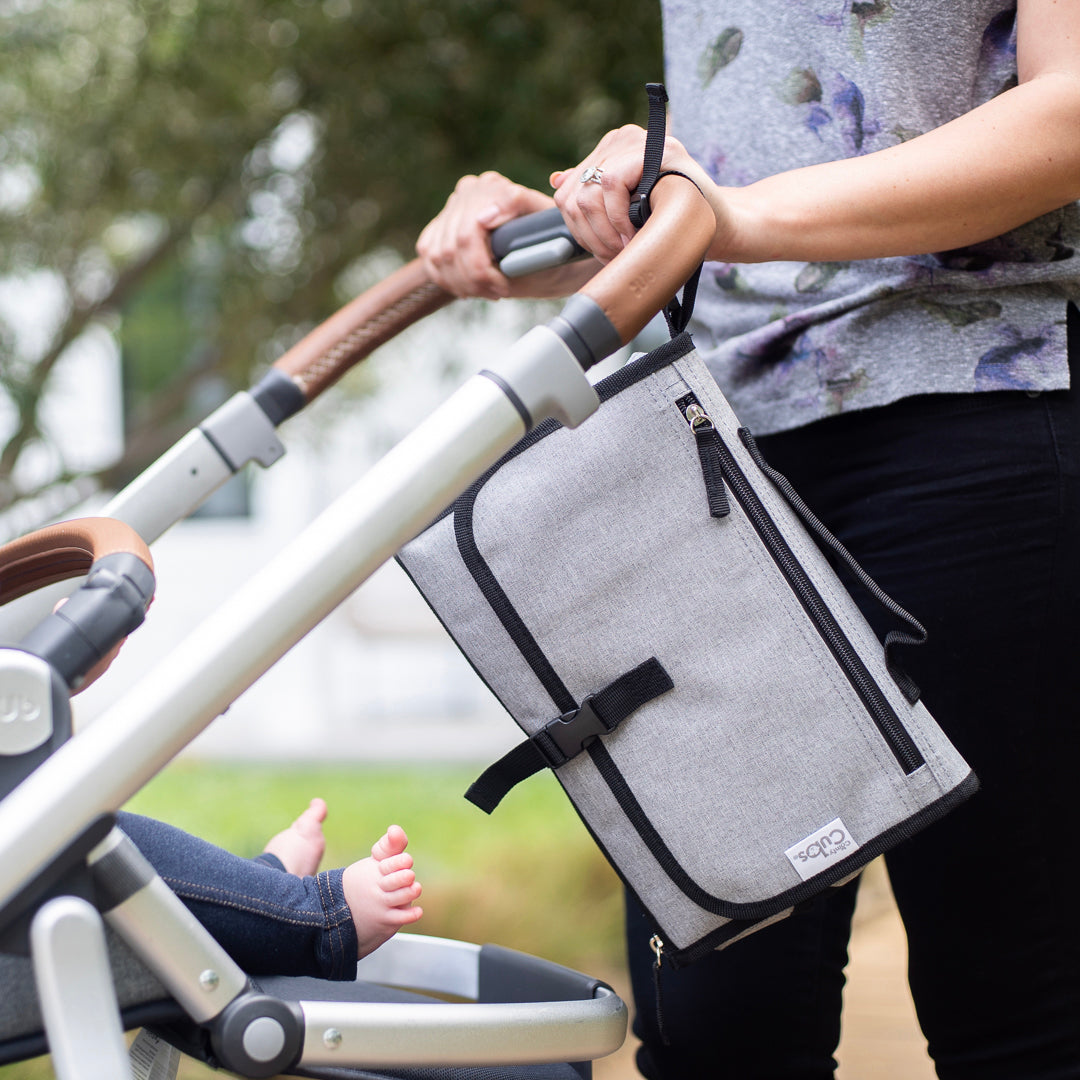 Portable Large Changing Pad in Solid Grey
