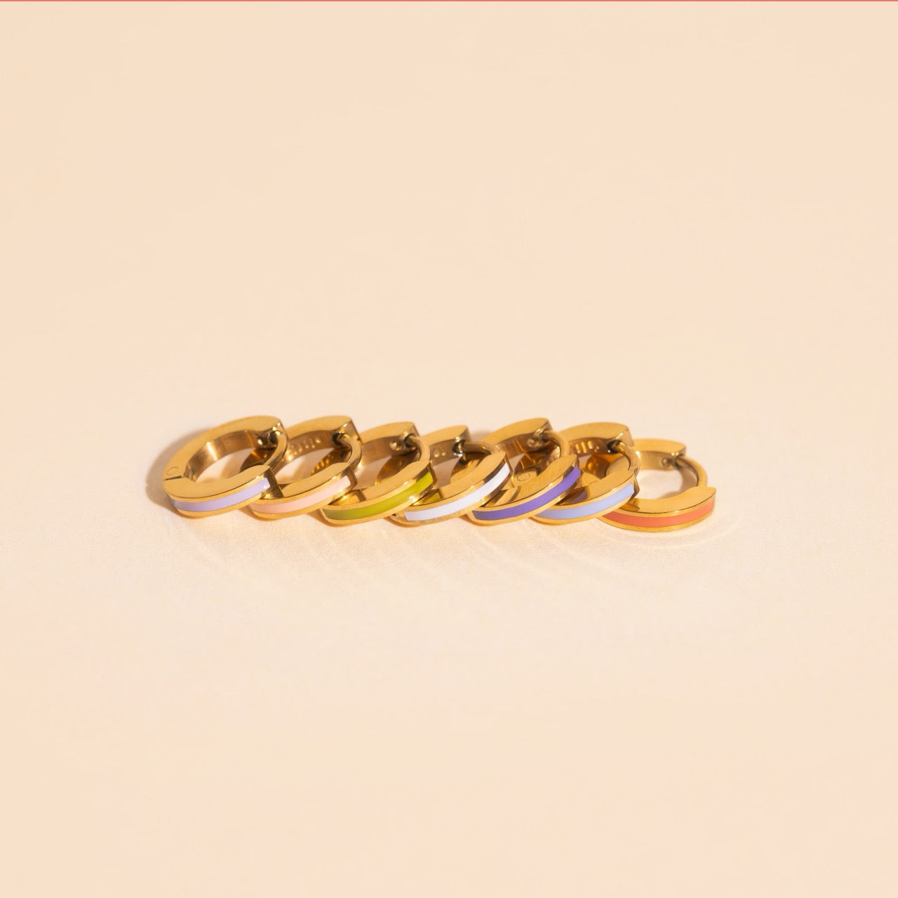 Color Tiny Huggie Hoop Earrings