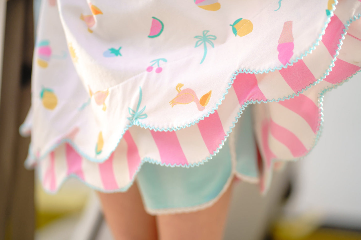 Seaside Stripes Scallop Tunic Set