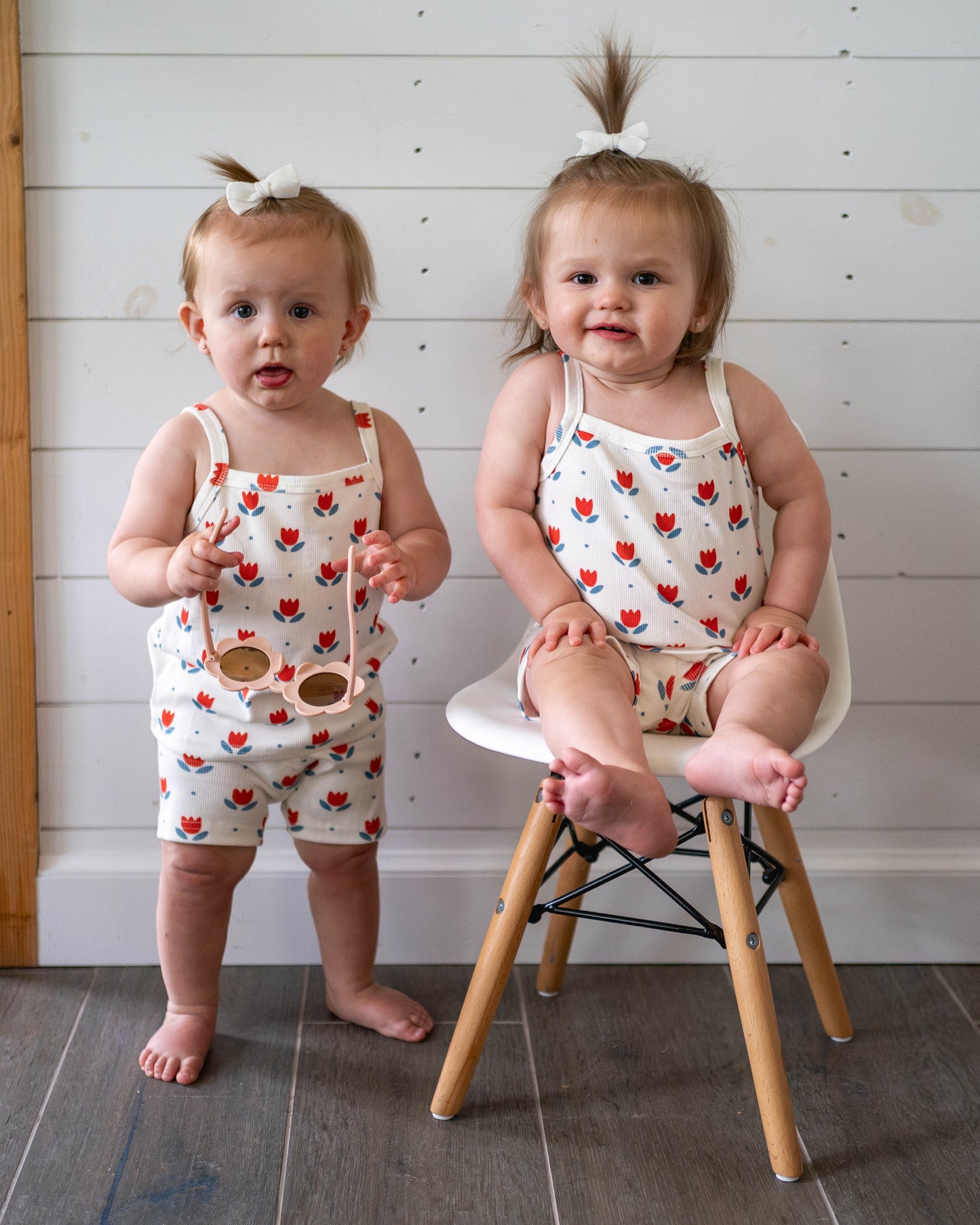Red White & Blue Tulip Ribbed Bamboo 2pc Tank Set *Sizes 4T-6 left