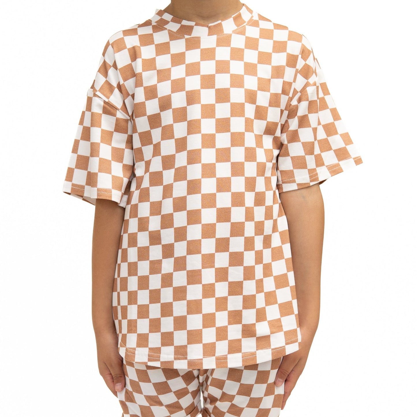 6Y & 7Y Rust Checks Toddler T-shirt
