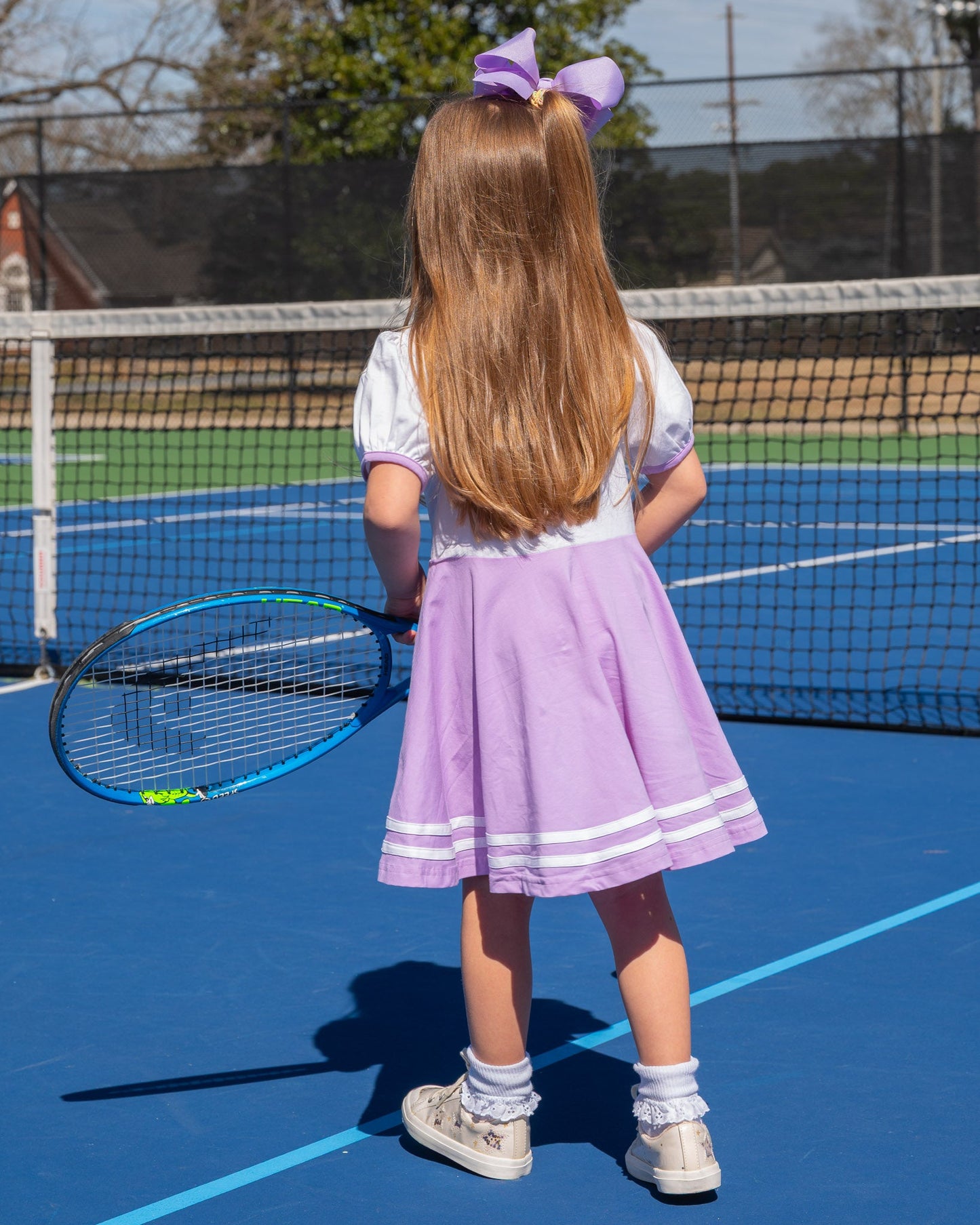 Purple and White Knit Tennis Dress- FINAL SALE