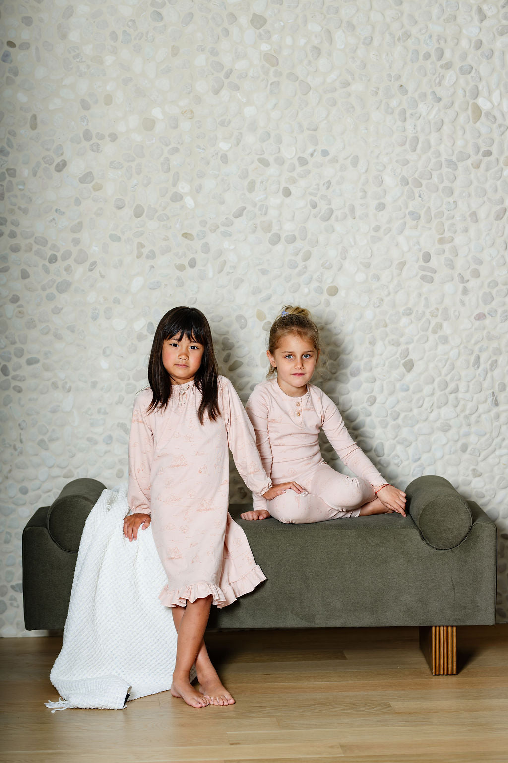 Toile Lounge Dress-Pink