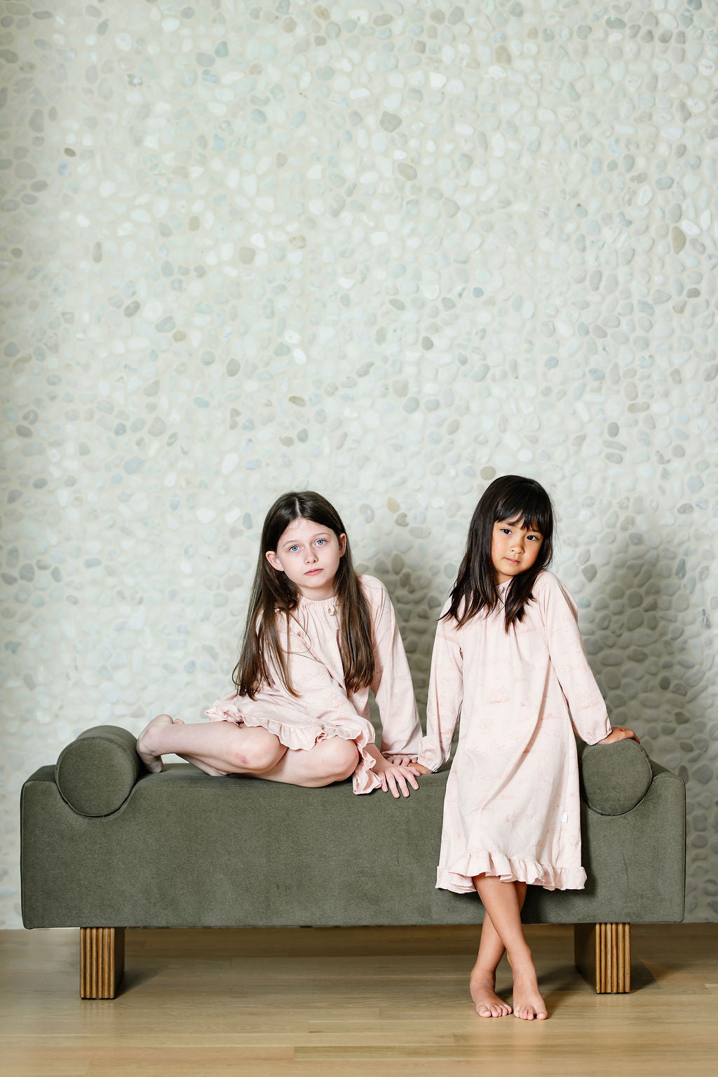 Toile Lounge Dress-Pink