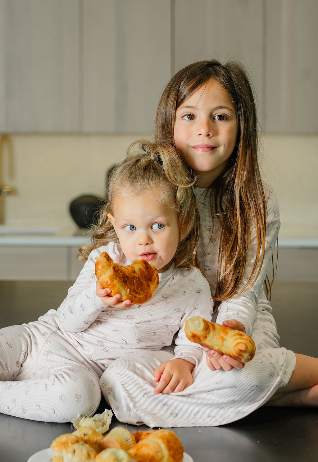 Breakfast Print PJ-Blush