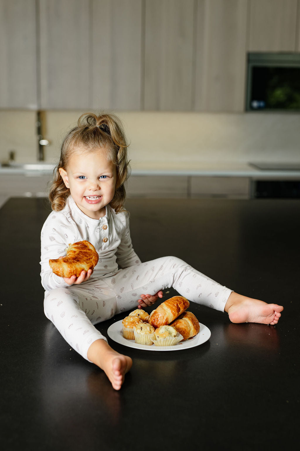 Breakfast Print PJ-Blush
