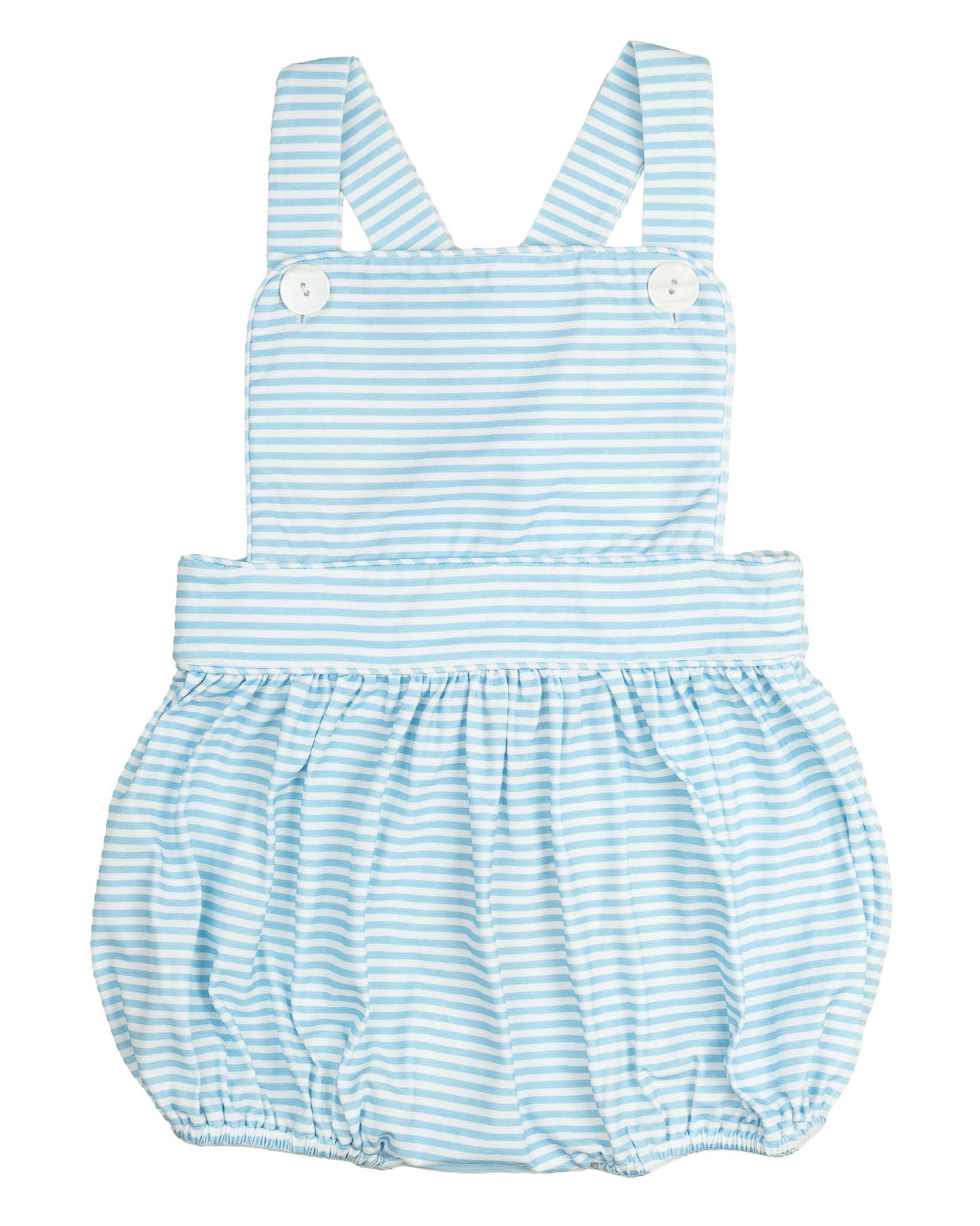 Baby Blue Striped Knit Sun Bubble- FINAL SALE