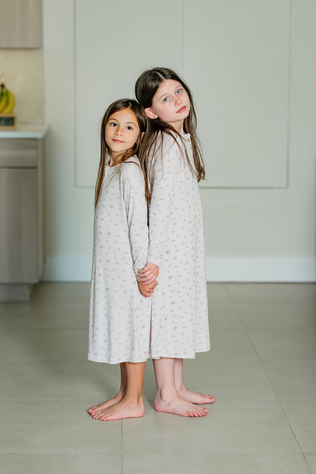 Breakfast Print Lounge Dress-Blush
