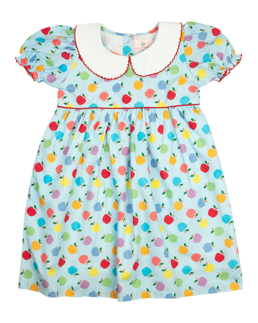 Apple Toss Bishop Sleeve Dress- FINAL SALE
