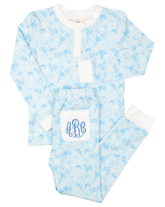 Morning Glory Knit Pajama Set- FINAL SALE