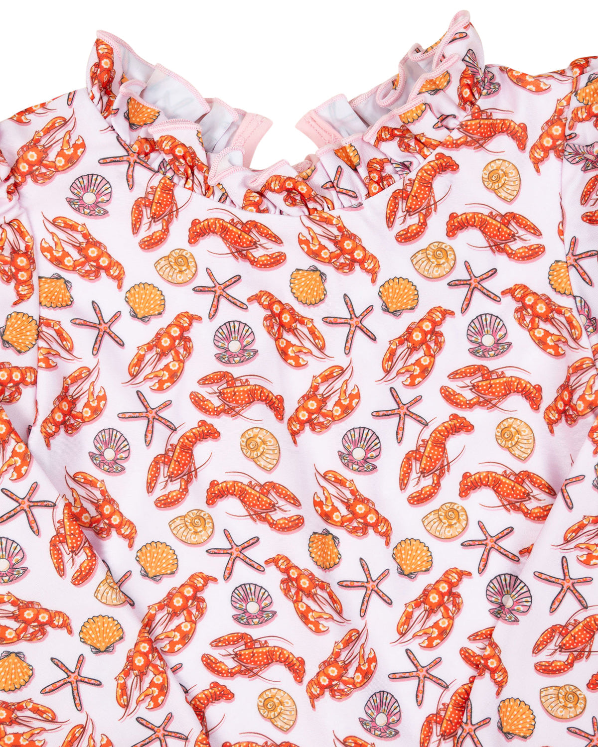 Red as a Lobster Long Sleeve One Piece- FINAL SALE
